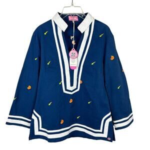 NWT Castaway Nantucket Blue Tunic Long Sleeve Nautical Sailor Top XL